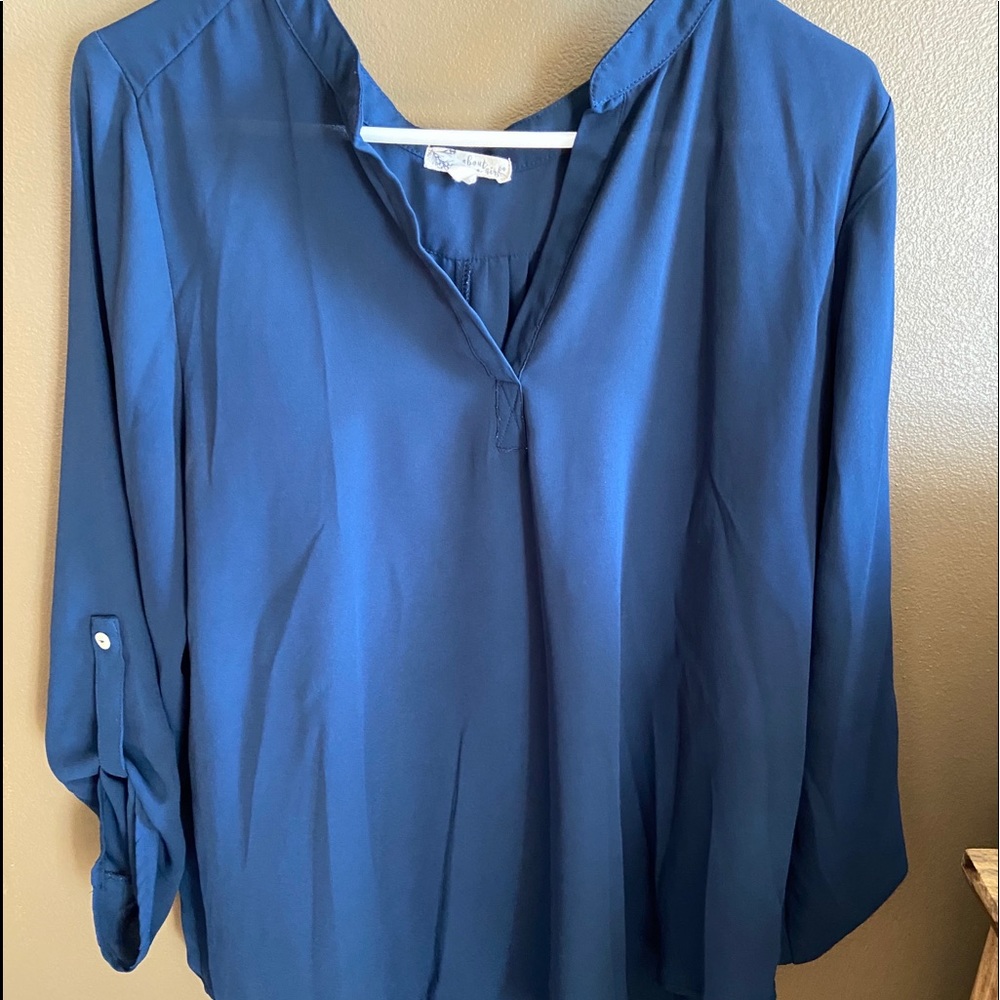 about a girl long long sleeve blouse